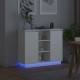 Sonata H LED конзолна маса с рафт Бяло 90 х 32 х 75 см Инженерно дърво