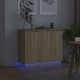 Sonata H LED конзолна маса Сонома дъб 90 х 32 х 75 см Инженерно дърво