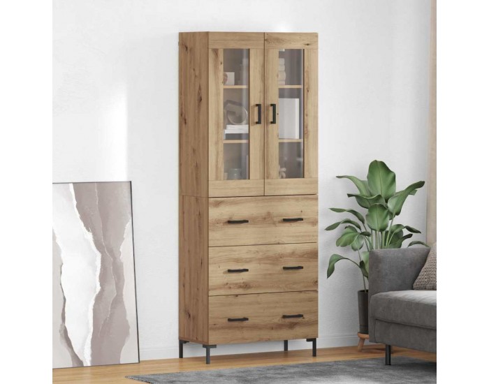 Sonata H Висок шкаф 2 pcs Дъб 69,5 x 34 x 180 см Инженерно дърво