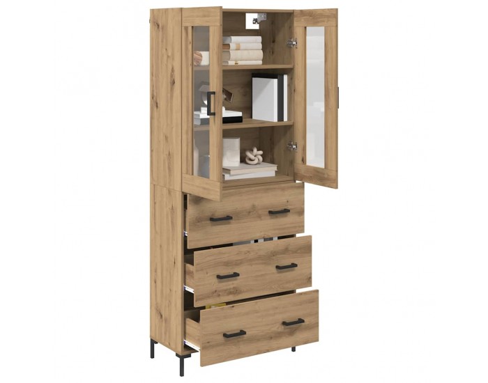 Sonata H Висок шкаф 2 pcs Дъб 69,5 x 34 x 180 см Инженерно дърво