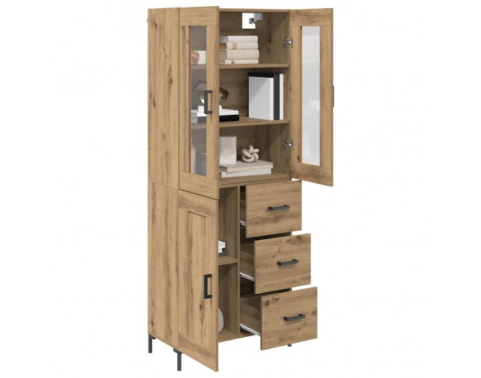 Sonata H Висок шкаф 2 pcs Дъб 69,5 x 34 x 180 см Инженерно дърво