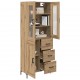 Sonata H Висок шкаф 2 pcs Дъб 69,5 x 34 x 180 см Инженерно дърво