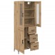 Sonata H Висок шкаф 2 pcs Дъб 69,5 x 34 x 180 см Инженерно дърво