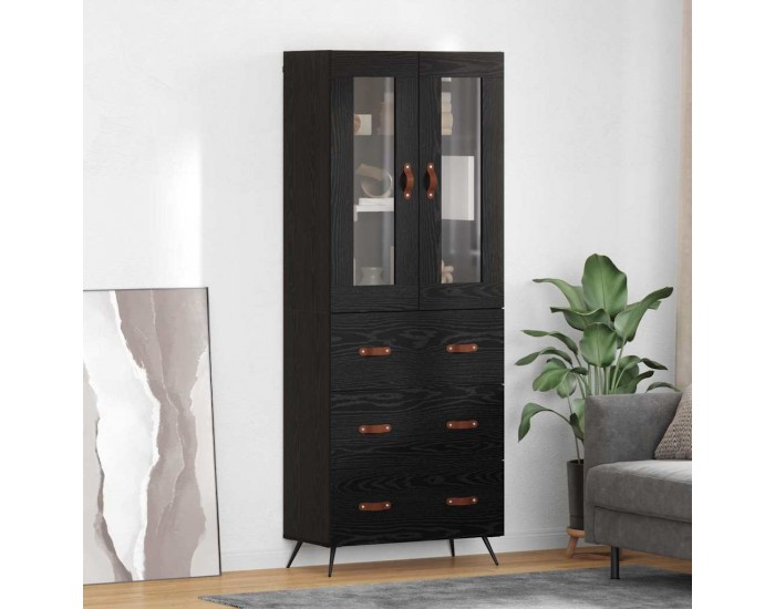 Sonata H Хайборд шкаф с чекмедже 2 pcs Черния дъб Инженерно дърво