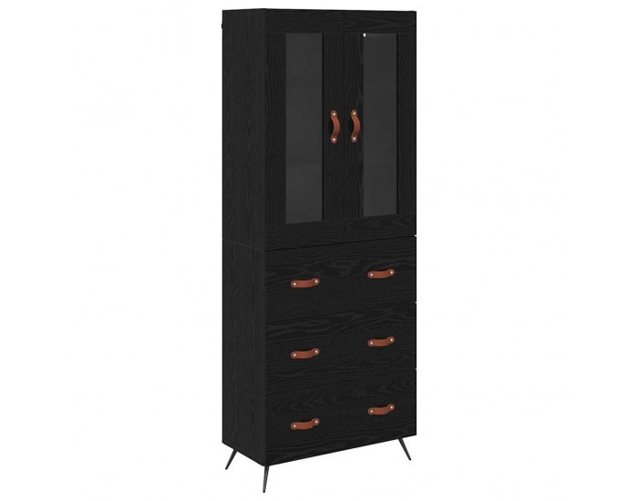 Sonata H Хайборд шкаф с чекмедже 2 pcs Черния дъб Инженерно дърво