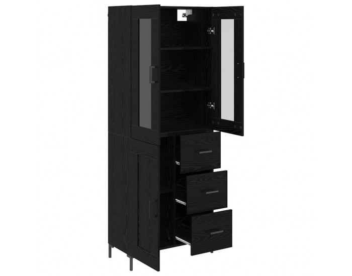 Sonata H Висок шкаф 2 pcs Черния дъб 69,5 x 34 x 180 см Инженерно дърво
