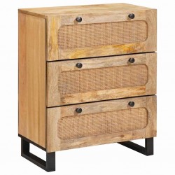 Sonata H Служебен шкаф Кафяво 60 x 33,5 x 75 см Солидно мангово дърво - Dulapuri