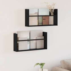 Sonata H Етажерка за списания с рафт 2 pcs Черния дъб 60 x 12 x 30 см - Ștergătoare și suporturi pentru umbrele