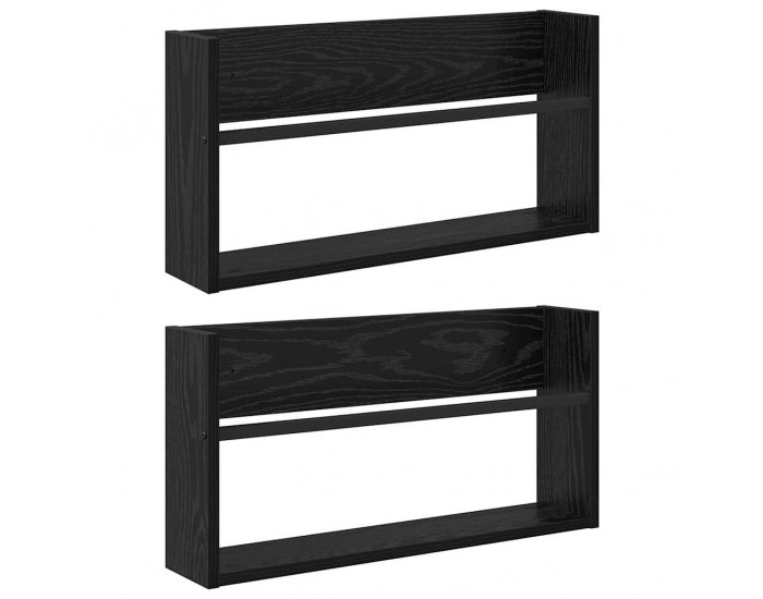 Sonata H Етажерка за списания с рафт 2 pcs Черния дъб 60 x 12 x 30 см