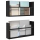 Sonata H Етажерка за списания с рафт 2 pcs Черния дъб 60 x 12 x 30 см