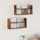 Sonata H Етажерка за списания с рафт 2 pcs Димян дъб 60 x 12 x 30 см