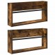 Sonata H Етажерка за списания с рафт 2 pcs Димян дъб 60 x 12 x 30 см