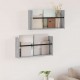 Sonata H Етажерка за списания с рафт 2 pcs Сив Сонома 60 x 12 x 30 см