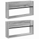Sonata H Етажерка за списания с рафт 2 pcs Сив Сонома 60 x 12 x 30 см