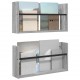 Sonata H Етажерка за списания с рафт 2 pcs Сив Сонома 60 x 12 x 30 см