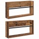 Sonata H Етажерка за списания с рафт 2 pcs Старо дърво 60 x 12 x 30 см