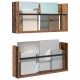 Sonata H Етажерка за списания с рафт 2 pcs Старо дърво 60 x 12 x 30 см