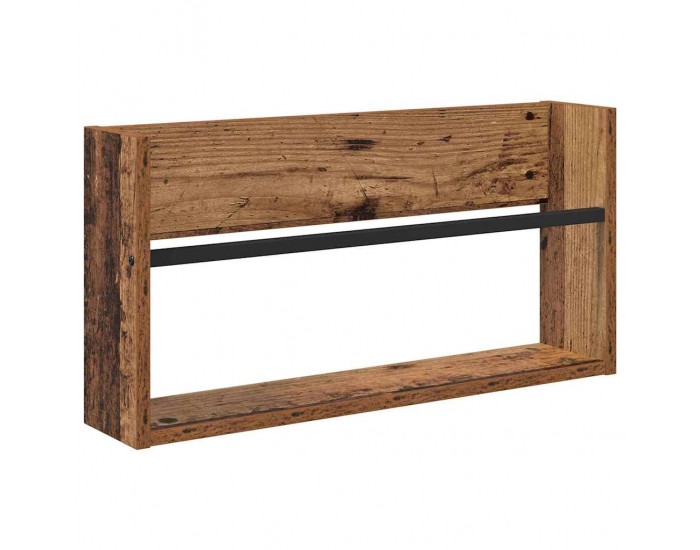 Sonata H Етажерка за списания с рафт 2 pcs Старо дърво 60 x 12 x 30 см