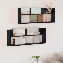 Sonata H Етажерка за списания с рафт 2 pcs Черния дъб 80 x 12 x 30 см - Ștergătoare și suporturi pentru umbrele