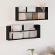 Sonata H Етажерка за списания с рафт 2 pcs Черния дъб 80 x 12 x 30 см