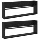 Sonata H Етажерка за списания с рафт 2 pcs Черния дъб 80 x 12 x 30 см
