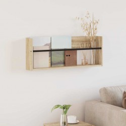 Sonata H Етажерка за списания Сонома дъб 80 x 12 x 30 см Инженерно дърво - Ștergătoare și suporturi pentru umbrele