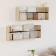 Sonata H Етажерка за списания с рафт 2 pcs Сонома дъб 80 x 12 x 30 см