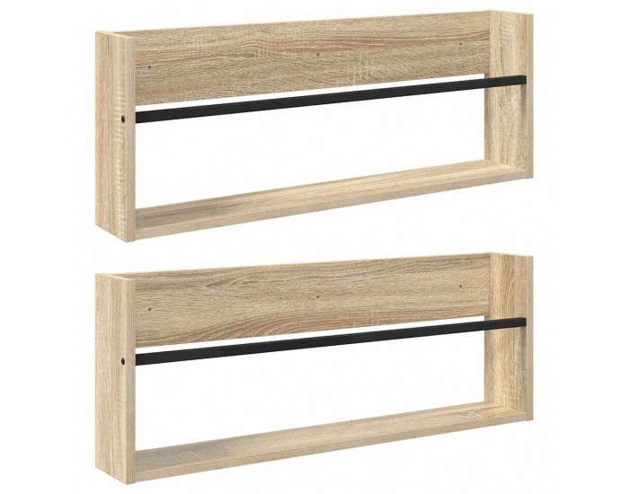 Sonata H Етажерка за списания с рафт 2 pcs Сонома дъб 80 x 12 x 30 см