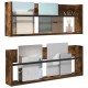 Sonata H Етажерка за списания с рафт 2 pcs Димян дъб 80 x 12 x 30 см