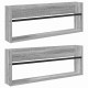 Sonata H Етажерка за списания с рафт 2 pcs Сив Сонома 80 x 12 x 30 см