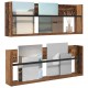 Sonata H Етажерка за списания с рафт 2 pcs Старо дърво 80 x 12 x 30 см