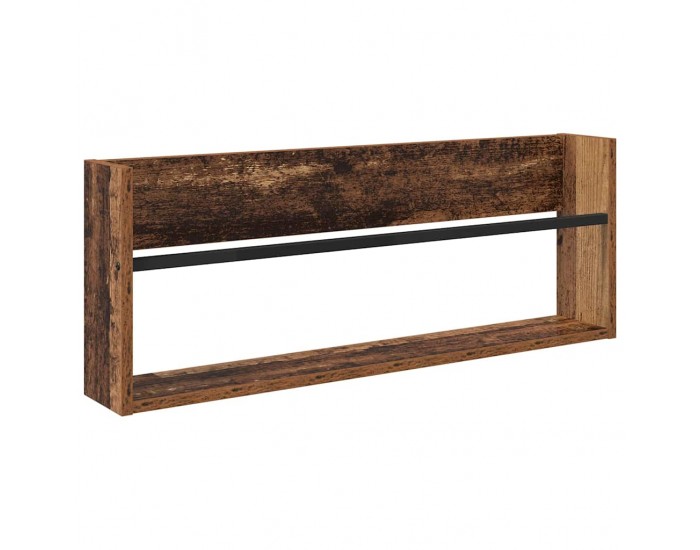 Sonata H Етажерка за списания с рафт 2 pcs Старо дърво 80 x 12 x 30 см