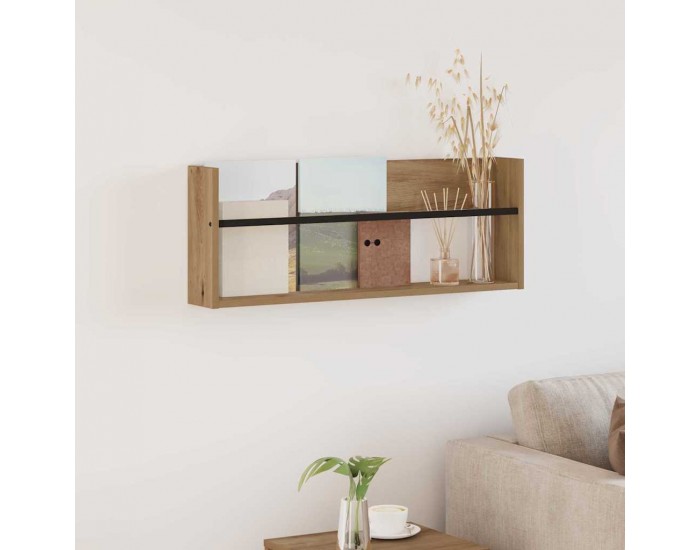 Sonata H Етажерка за списания с рафт Дъб 80 x 12 x 30 см Инженерно дърво