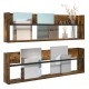 Sonata H Етажерка за списания с рафт 2 pcs Димян дъб 100 x 12 x 30 см