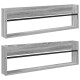 Sonata H Етажерка за списания с рафт 2 pcs Сив Сонома 100 x 12 x 30 см