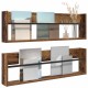 Sonata H Етажерка за списания с рафт 2 pcs Старо дърво 100 x 12 x 30 см