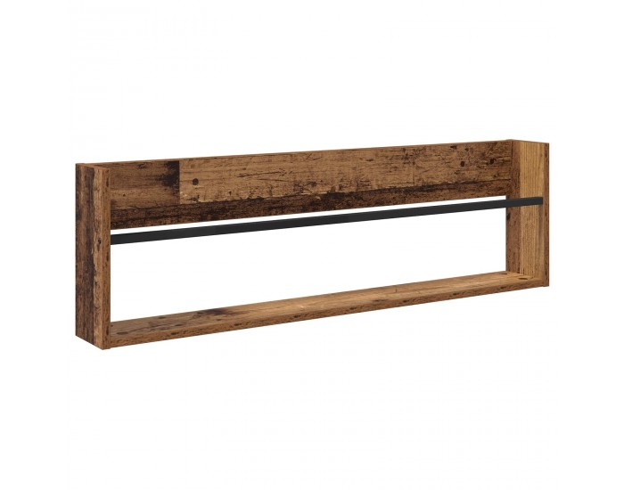 Sonata H Етажерка за списания с рафт 2 pcs Старо дърво 100 x 12 x 30 см