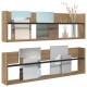 Sonata H Етажерка за списания 2 pcs Дъб 100 x 12 x 30 см Инженерно дърво