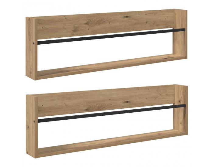 Sonata H Етажерка за списания 2 pcs Дъб 100 x 12 x 30 см Инженерно дърво