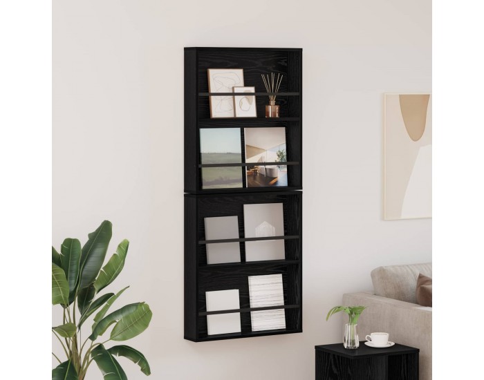 Sonata H Етажерка за списания с рафт 2 pcs Черния дъб 60 x 12 x 70 см