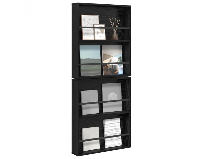Sonata H Етажерка за списания с рафт 2 pcs Черния дъб 60 x 12 x 70 см