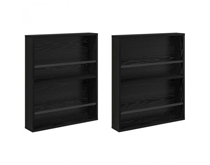 Sonata H Етажерка за списания с рафт 2 pcs Черния дъб 60 x 12 x 70 см