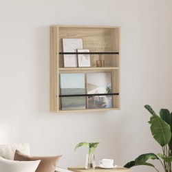 Sonata H Етажерка за списания Сонома дъб 60 x 12 x 70 см Инженерно дърво - Ștergătoare și suporturi pentru umbrele
