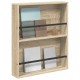 Sonata H Етажерка за списания Сонома дъб 60 x 12 x 70 см Инженерно дърво