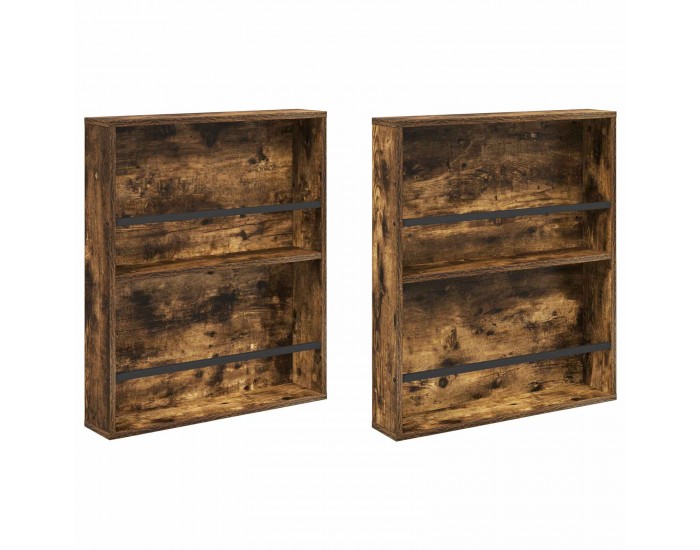 Sonata H Етажерка за списания с рафт 2 pcs Димян дъб 60 x 12 x 70 см