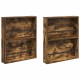 Sonata H Етажерка за списания с рафт 2 pcs Димян дъб 60 x 12 x 70 см