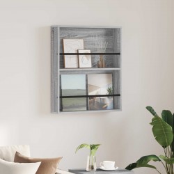 Sonata H Етажерка за списания Сив Сонома 60 x 12 x 70 см Инженерно дърво - Ștergătoare și suporturi pentru umbrele