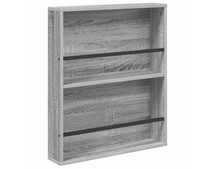 Sonata H Етажерка за списания Сив Сонома 60 x 12 x 70 см Инженерно дърво