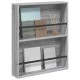 Sonata H Етажерка за списания Сив Сонома 60 x 12 x 70 см Инженерно дърво