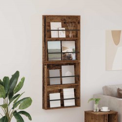 Sonata H Етажерка за списания с рафт 2 pcs Старо дърво 60 x 12 x 70 см - Ștergătoare și suporturi pentru umbrele